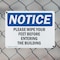 Signmission Please Wipe Your Feet Before Entering The Building, 10 in W x Rectangle, Plastic OS-2PACK-NS-P-710-L-17660 - alternate 8
